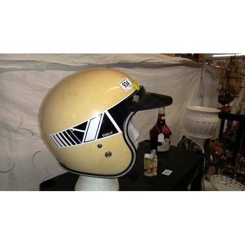 934 - A Top Tek Colt open face motorcycle helmet