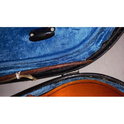 939 - A copy of a Stradivarius violin in case