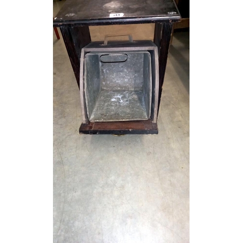 944 - A coal box with metal liner, COLLECT ONLY