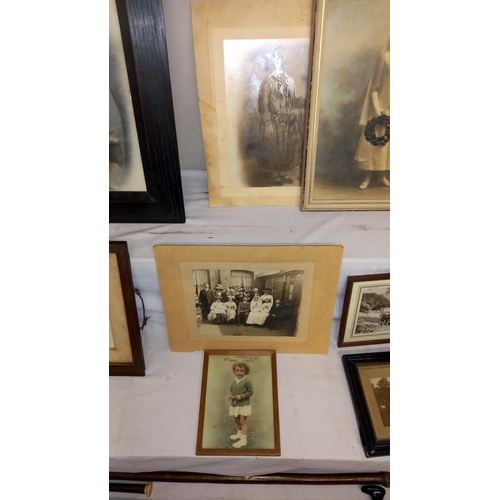 946 - A good lot of old framed photographs, COLLECT ONLY