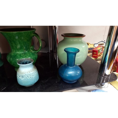 15 - A quantity of pottery jugs, vases etc including Shelley, Mason etc