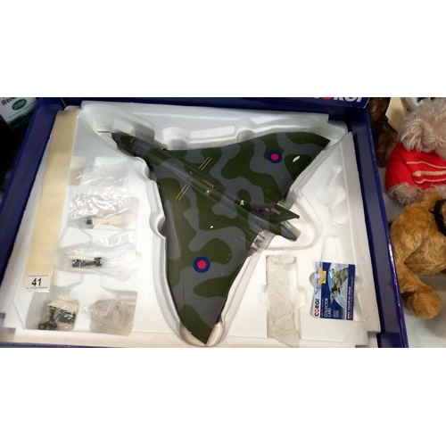 41 - A boxed Corgi aviation archive AA27201 Avro Vulcan B2 XH558 (missing stand) A/F COLLECT ONLY