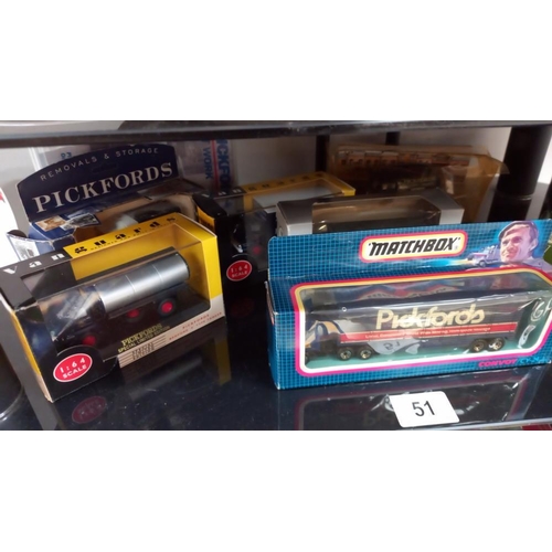 51 - A quantity of boxed Pickford's diecast vehicles by Corgi, Vanguards, Matchbox EFE etc