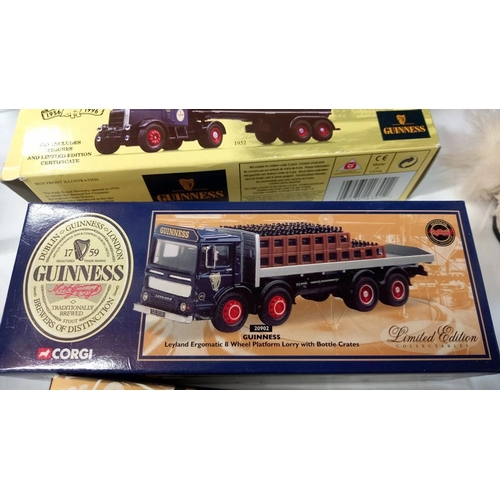 61 - 4 boxed Corgi Classic Guinness lorries