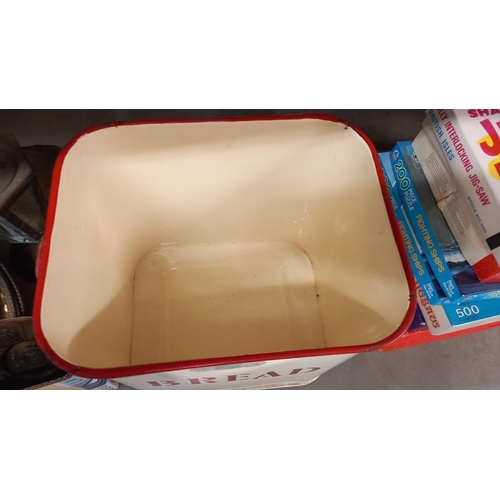 100 - An enamel bread bin COLLECT ONLY