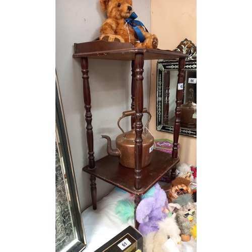 63 - A telephone/hall side table with shelf COLLECT ONLY