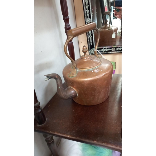 65 - A Victorian copper kettle