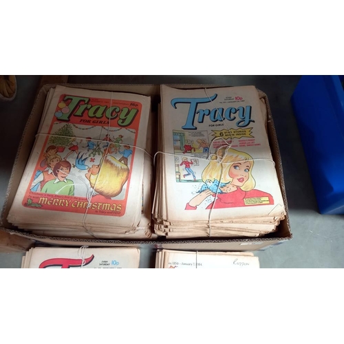 79 - A quantity of vintage comics, Tracy 1980 through to 1984 (all believed to be complete years) and qua... 