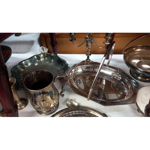 104 - A quantity of silver plate items