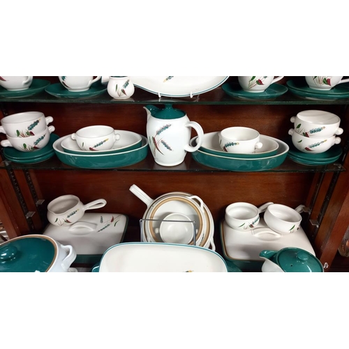 105 - A large lot of Denby green wheat dinnerware COLLECT ONLY