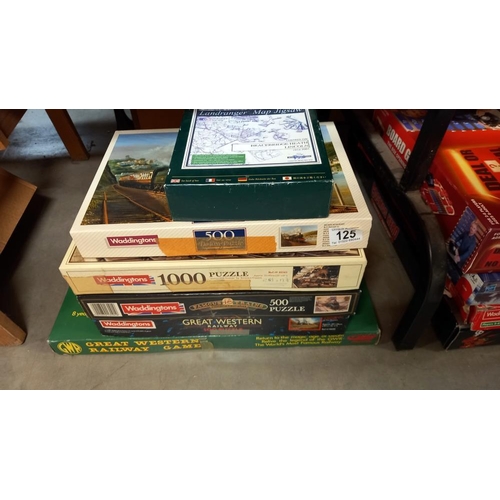 125 - A quantity of board games & jigsaws (completeness unknown) COLLECT ONLY