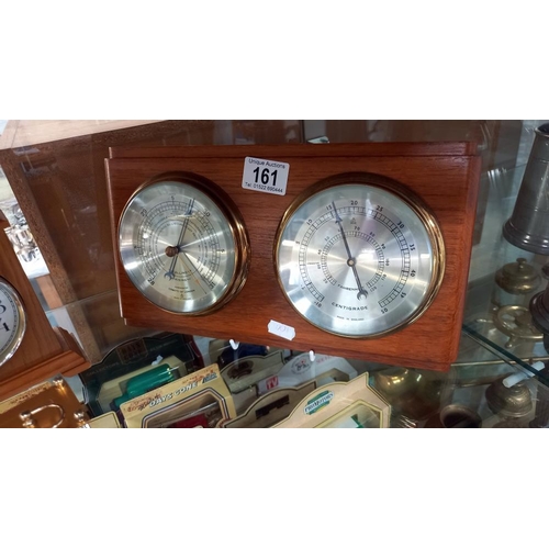 161 - A Comitti of London weather station and 3 mantle clocks