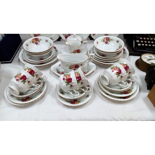 177 - A vintage Chodziez rose pattern dinner service in the style of Old Country Rose COLLECT ONLY