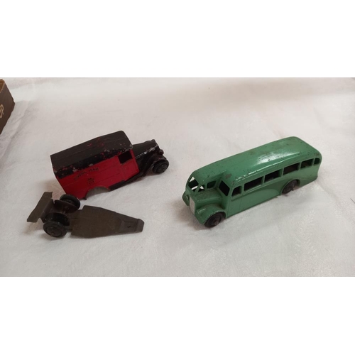 213 - Dinky and Corgi including Royal Mail van, Jeep, coaches, Corgi Fiat jolly etc