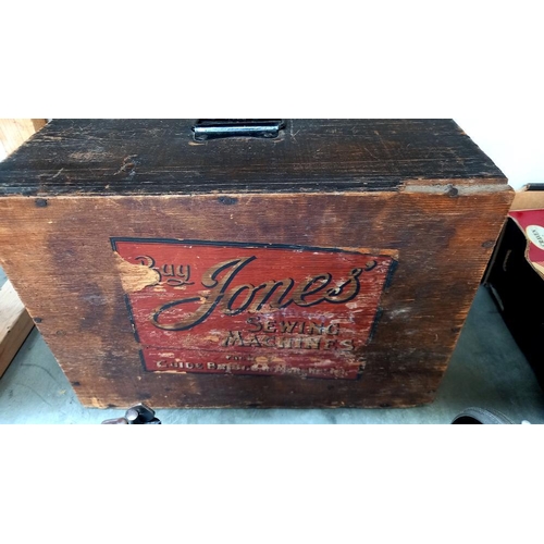 243 - A Jones sewing machine in original sign written 'Buy Jones' box COLLECT ONLY