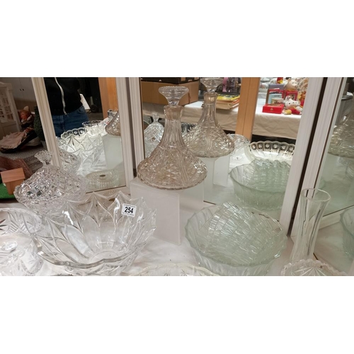 254 - A quantity of crystal and glass bowls, vases etc. COLLECT ONLY