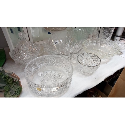 254 - A quantity of crystal and glass bowls, vases etc. COLLECT ONLY