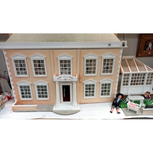 256 - A large Doll's house Manor house 2002 with contents COLLECT ONLY