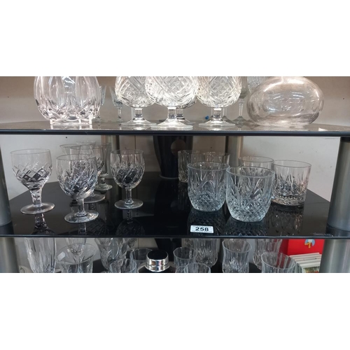 258 - A selection of glassware including decanters & cocktail shaker etc. COLLECT ONLY