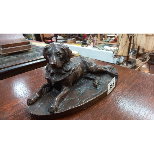 356 - A bronzed figure of a dog (possibly a Newfoundland)