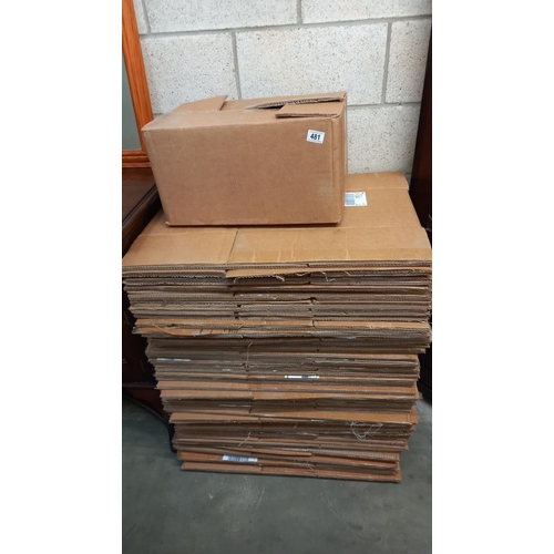 Over 40 good used cardboard boxes (49cm x 29cm x 26cm) COLLECT ONLY