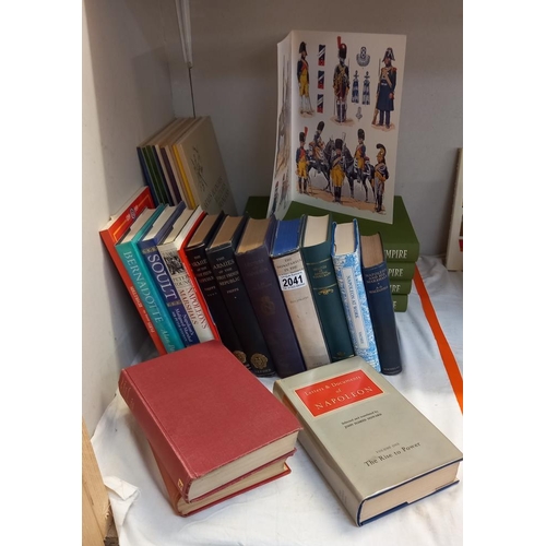 2041 - A good selection of French military books including Napoleon etc