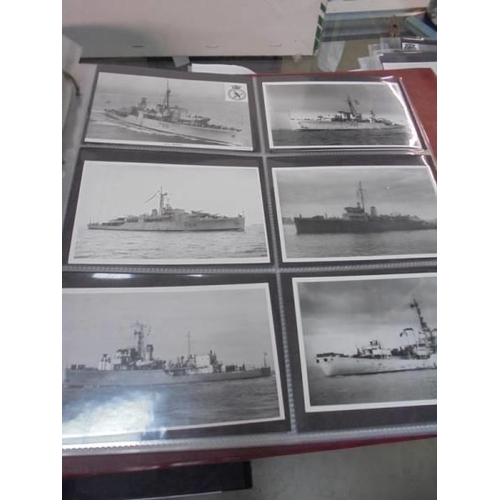 2078 - A large collection of approximately 1000 battleship & submarine related postcards in four albums and... 