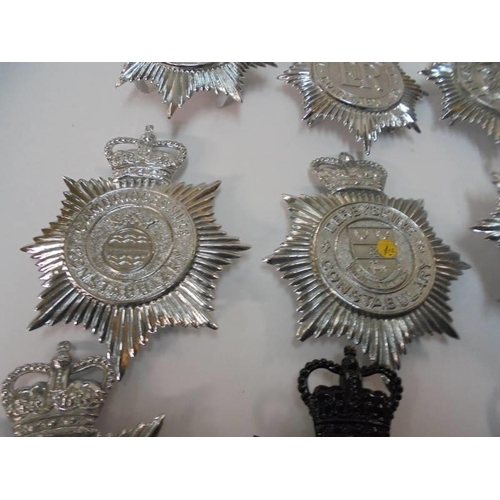 2095 - Twelve large police badges for various constabularys.