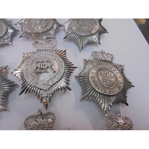 2095 - Twelve large police badges for various constabularys.