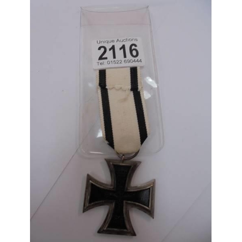 2116 - An Iron cross medal dated 1914.