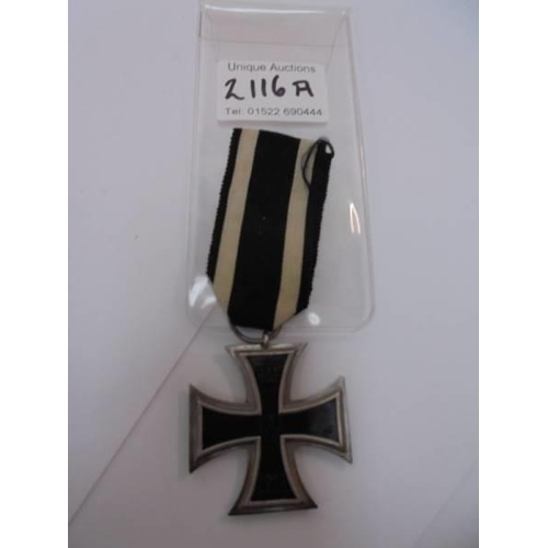 2116A - An Iron cross medal dated 1914.