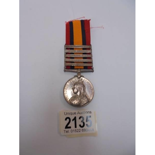 2135 - A Victoria South Africa Medal for 635 Tpr A H Abel, NATA CARBNRS.