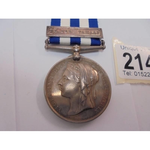 2142 - A Victoria Egypt medal for 2509 Pte J McNanney, 2/R J:FLS RS