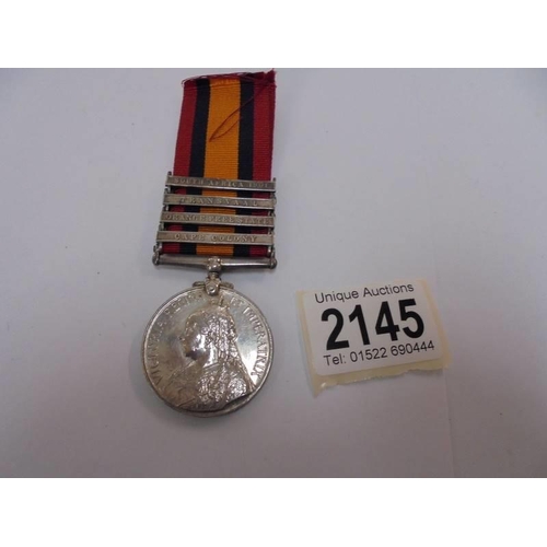 2145 - A Victorian South Africa medal for 323 Pte J H McGregor, Thorneycrofts Mid Inf.