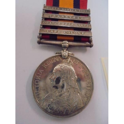 2145 - A Victorian South Africa medal for 323 Pte J H McGregor, Thorneycrofts Mid Inf.