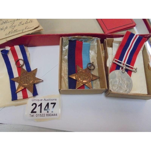 2147 - A collection of WW2 military items for 6986456 Spr J A Leadbetter including medals, Service & Payboo... 