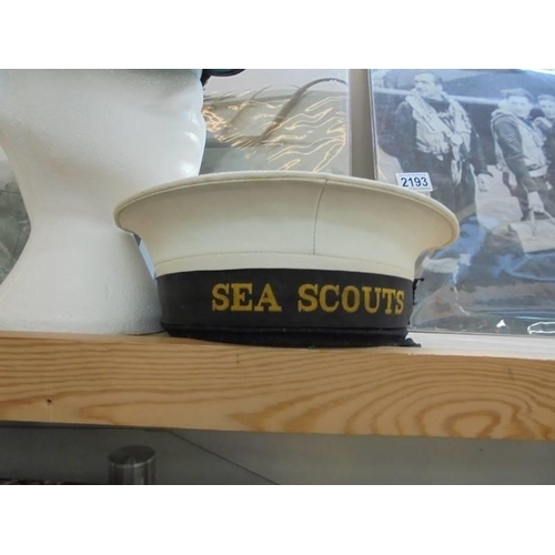 2192 - A Royal Marine cap size 56 and a sea scout cap size 55.