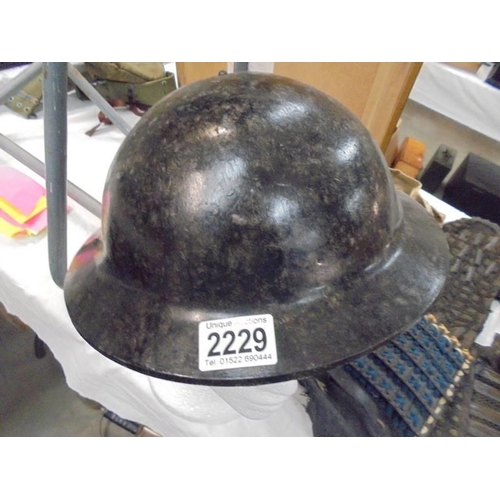 2229 - A WWII helmet.