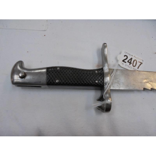 2407 - An 1890 Deutschland bayonet made by Weyerberg.