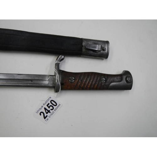 2450 - A German S98 Erflat bayonet.