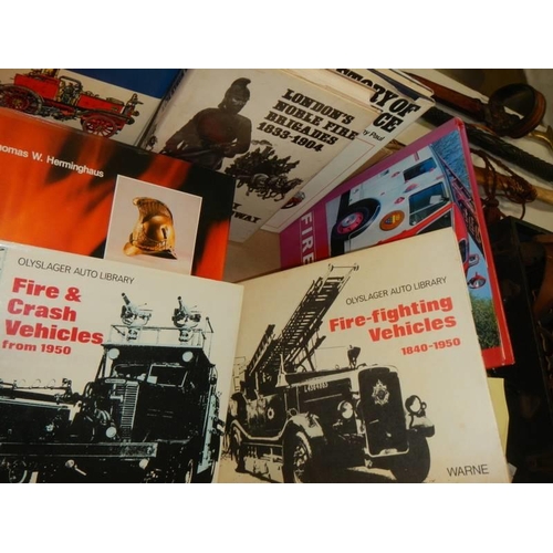 2284 - A box of fire brigade related books.