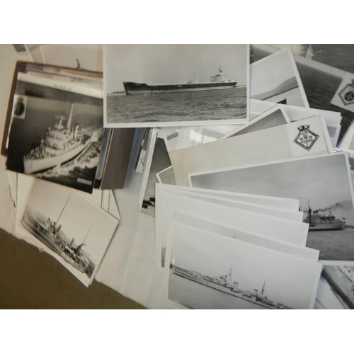 2290 - A box of ship related postcards including battle ships.