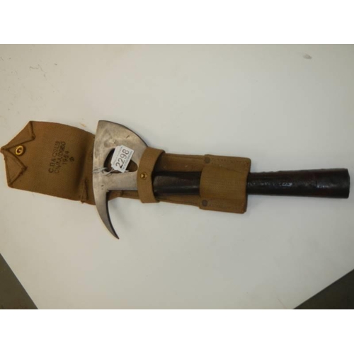 2298 - Possibly a WW2 fire service axe or an RAF escape/rescue axe