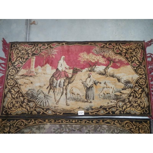 2321 - Two mid 20th century rugs/wall hangings.