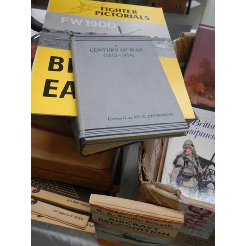 2326 - A box of interesting books on the military including vehicles, aircraft, infantry etc.,