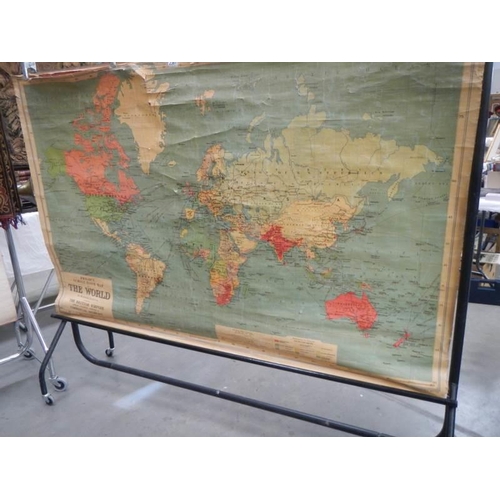 2361 - A 1948 map of the world for The London Geographical Institute, a/f, 182 x 116 cm.