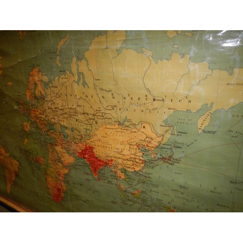 2361 - A 1948 map of the world for The London Geographical Institute, a/f, 182 x 116 cm.