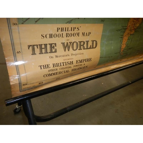 2361 - A 1948 map of the world for The London Geographical Institute, a/f, 182 x 116 cm.