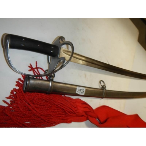 2539 - A Reeves cavalry sword, COLLECT ONLY.