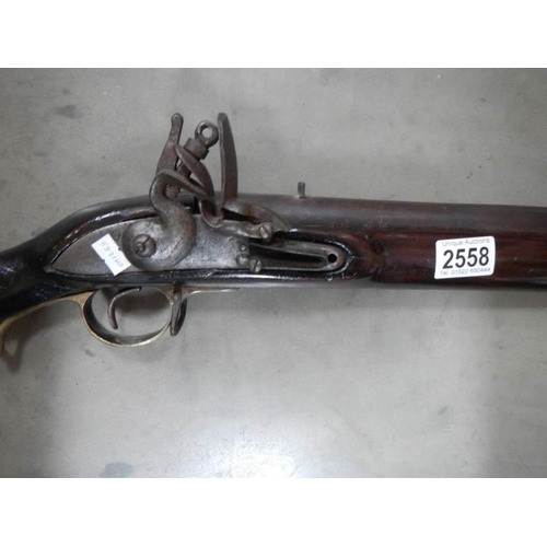 2558 - An East Indian Trading Company Brown Bess musket, COLLECT ONLY.